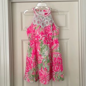 NWOT Lilly Pulitzer Girls Pink/Green Dress Size 14